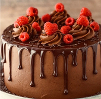 Vegan Dark Chocolate Raspberry Cake